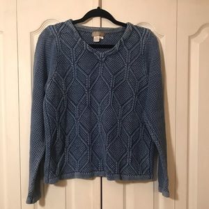 The Territory Ahead Blue V Neck Sweater Size Large